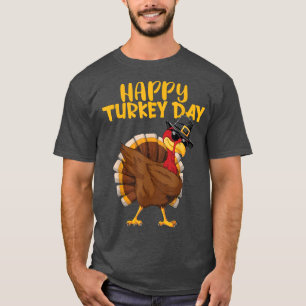Camiseta Dabbing Turkey Thanksgiving Pilgrim Costume Happy