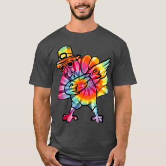 Camiseta Dabbing Turkey tye Día de Acción de Gracias Regalo