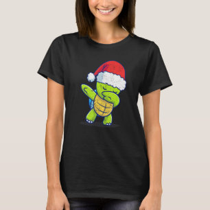 Camiseta Dabbing Turtle Santa Claus Gorra Navidades Zoo Ani