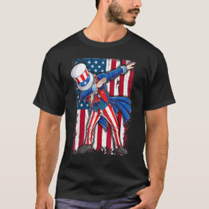 Camiseta Dabbing Uncle Sam 4 De Julio Bandera De Estados Un
