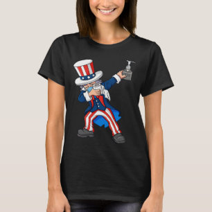 Camiseta Dabbing Uncle Sam En Una Máscara 4 De Julio Dab Fu