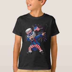 Camiseta Dabbing Uncle Sam Ice Hockey Puck Día de la Indepe