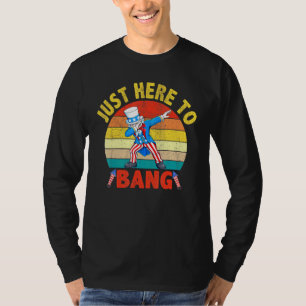 Camiseta Dabbing Uncle Sam Im Justo Aquí Al Bang 4 De Julio