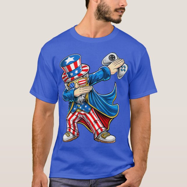 Camiseta Dabbing Uncle Sam Video Game Controller 4 of (Anverso)