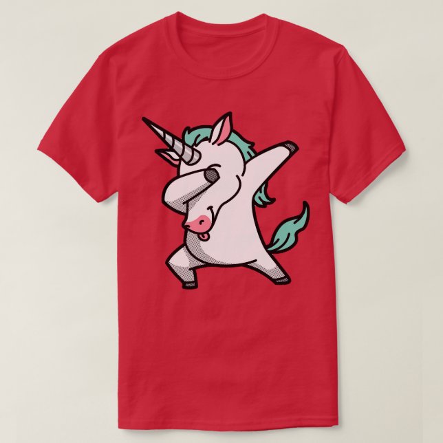 Camiseta Dabbing Unicorn (Diseño del anverso)