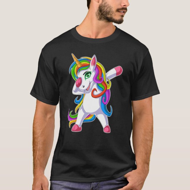 Camiseta dabbing unicorn (Anverso)