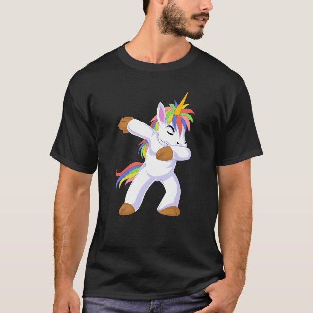 Camiseta dabbing unicorn (Anverso)