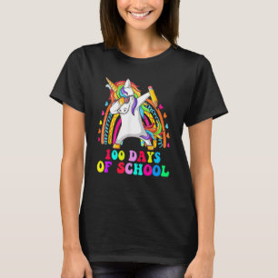 Camiseta Dabbing Unicorn 100 Días Escolares De Mujeres Arco