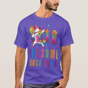 Camiseta Dabbing Unicorn 18º cumpleaños increíble desde 200