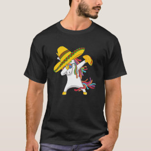 Camiseta Dabbing Unicorn 5 Cinco De Mayo 2022 Mujer Chica