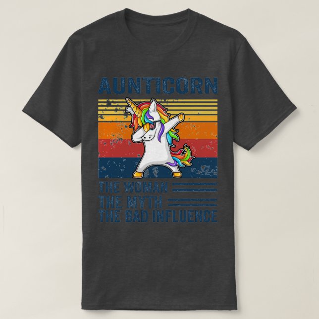 Camiseta Dabbing Unicorn Aunticorn Fun regalo (Diseño del anverso)