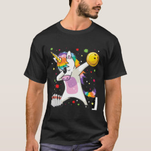 Camiseta Dabbing Unicorn Bowling Funny Bowling Boy Chica