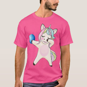 Camiseta Dabbing Unicorn Bowling Who Love T
