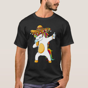 Camiseta Dabbing Unicorn Cinco De Mayo 2021 Máscara Facial 