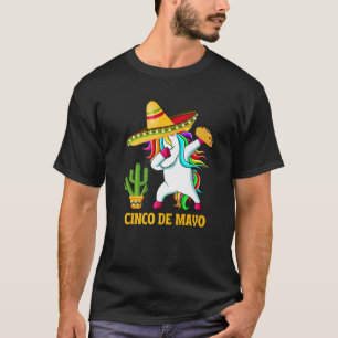Camiseta Dabbing Unicorn Cinco De Mayo Funny Fiesta mexican