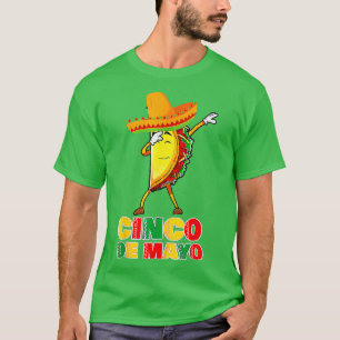 Camiseta Dabbing Unicorn Cinco De Mayo Hombres Mujeres Taco