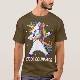Camiseta Dabbing Unicorn Consejero Escolar Orgulloso