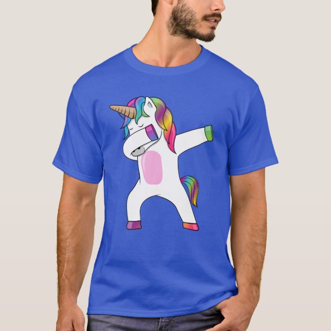 Camiseta Dabbing Unicorn Dab Dance Rainbow Unicorn (Anverso)