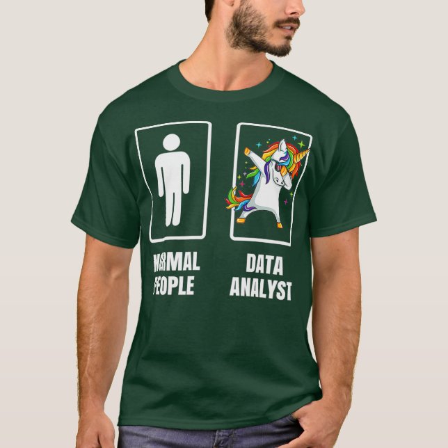 Camiseta Dabbing Unicorn Data Analyst Scientist (Anverso)