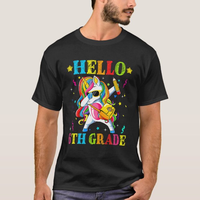 Camiseta Dabbing Unicorn De Grado Sexto Grado Grado Gracios (Anverso)
