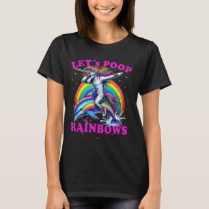 Camiseta Dabbing Unicorn Delfines unicornios saltan las llu