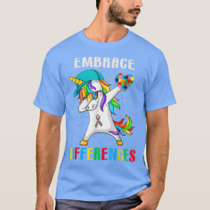 Camiseta Dabbing Unicorn Diferencias para abrazar el autism