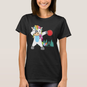 Camiseta Dabbing Unicorn Disk Golf Player Sports Lover T-Sh