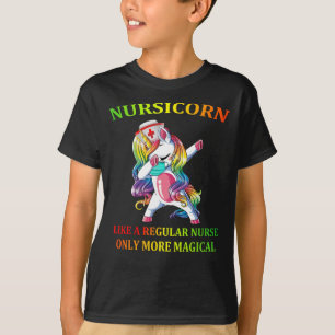 Camiseta Dabbing Unicorn Enfermera divertida