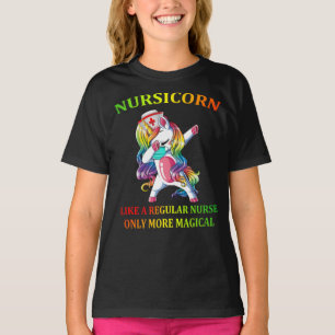 Camiseta Dabbing Unicorn Enfermera divertida
