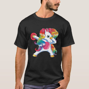 Camiseta Dabbing Unicorn Funny Flying Disk Golf Player Rega