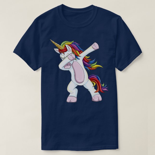 Camiseta Dabbing Unicorn - Funny Unicorn Dab Gift (Diseño del anverso)