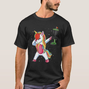 Camiseta Dabbing Unicorn Golf Disk Player Chicas