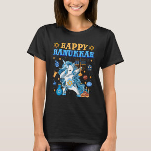Camiseta Dabbing Unicorn Hanukkah Jewnicorn Chanukah Judío