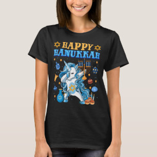 Camiseta Dabbing Unicorn Hanukkah Jewnicorn Chanukah Judío