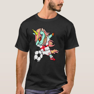 Camiseta Dabbing Unicorn Inglaterra Football Bandera Ingles