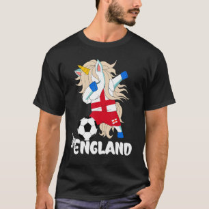 Camiseta Dabbing Unicorn Inglaterra Fútbol Bandera Inglesa