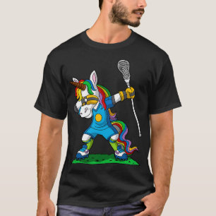 Camiseta Dabbing Unicorn Lacrosse Player Classic TShirt