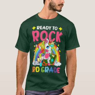 Camiseta Dabbing Unicorn Listo Para Rock De 3er Grado De Vu