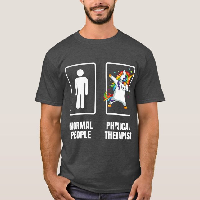 Camiseta Dabbing Unicorn Physical Therapist PT Therapy (Anverso)