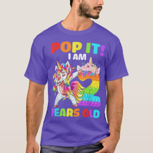 Camiseta Dabbing Unicorn Pop I Am 2 Years Child 2B