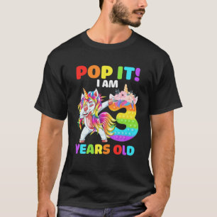 Camiseta Dabbing Unicorn Pop I Am A 3 Años Niños 3D B