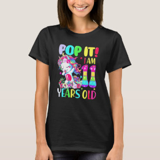 Camiseta Dabbing Unicorn Pop It Tengo 11 Años Fidget Bi