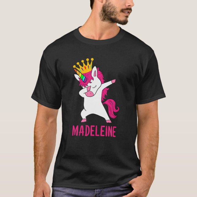 Camiseta Dabbing Unicorn Queen Personalizada MADELEINE (Anverso)