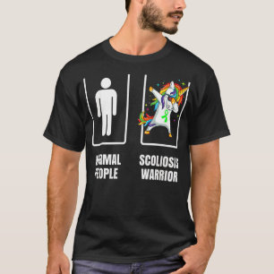 Camiseta Dabbing Unicorn Scoliosis Warrior Survivor