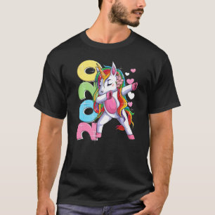 Camiseta Dabbing Unicorn Segundo Chica de cumpleaños 2 años