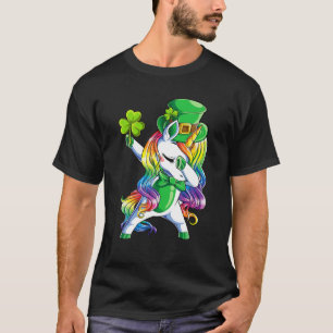 Camiseta Dabbing Unicorn St Patricks Day Leprechaun Leprico