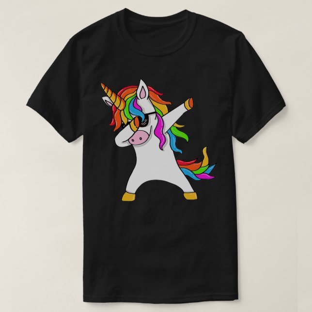 Camiseta Dabbing Unicorn - Unicornio Dab - Unicornio regalo (Diseño del anverso)