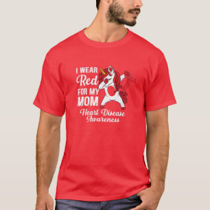 Camiseta Dabbing Unicorn Usa Rojo Para Mi Madre Enfermedad
