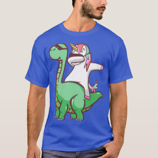 Camiseta Dabbing Unicorn Y Dinosaur T