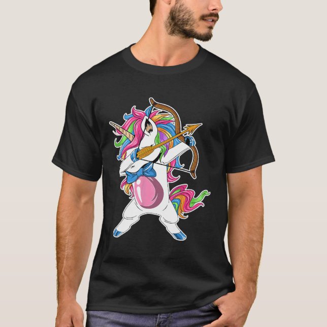 Camiseta Dabbing Unicornier Archer Adc Funny Archery Bow Ar (Anverso)